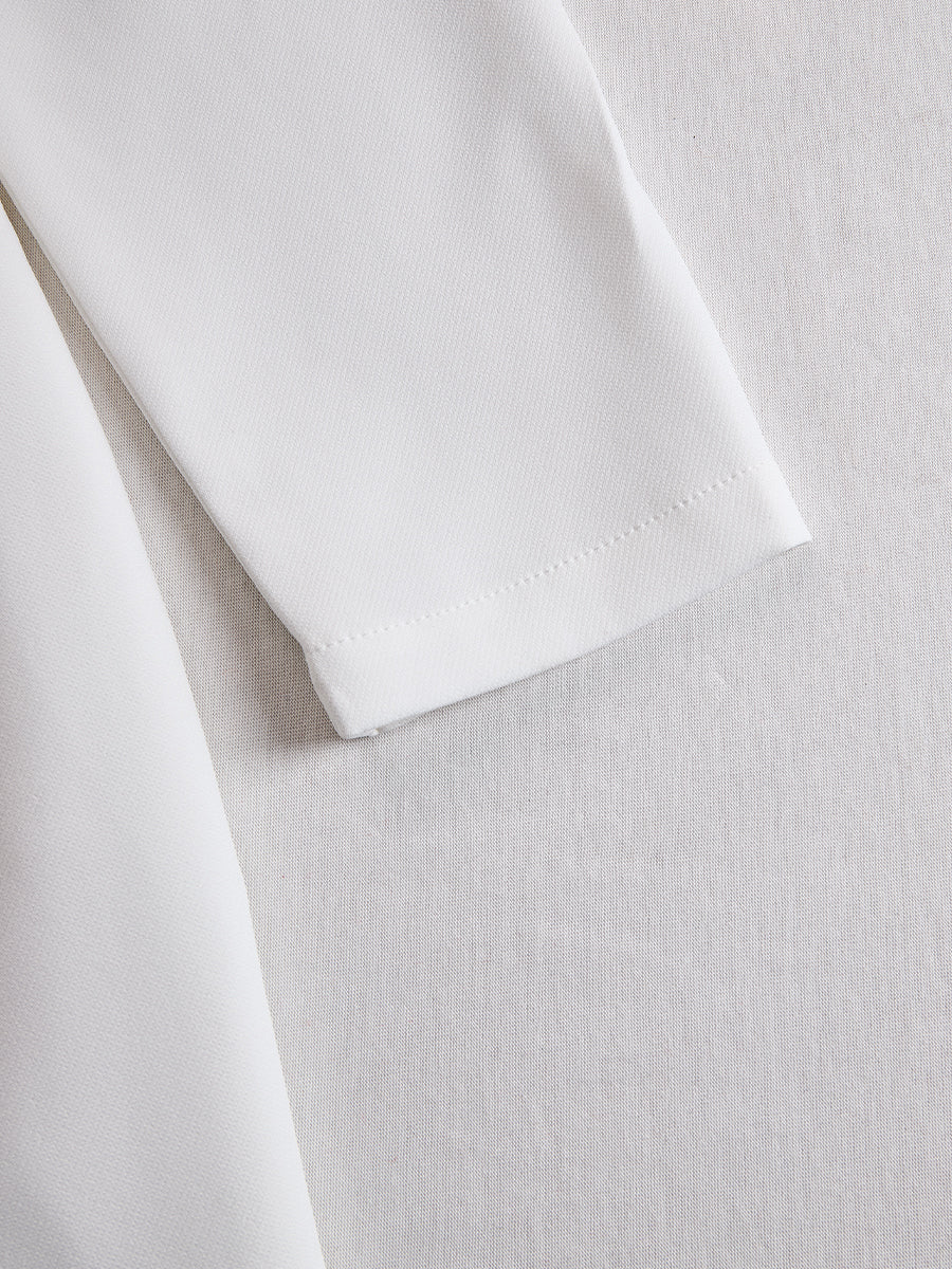 jacklyns fashions Plain Structured Zip-Front Midi Dress