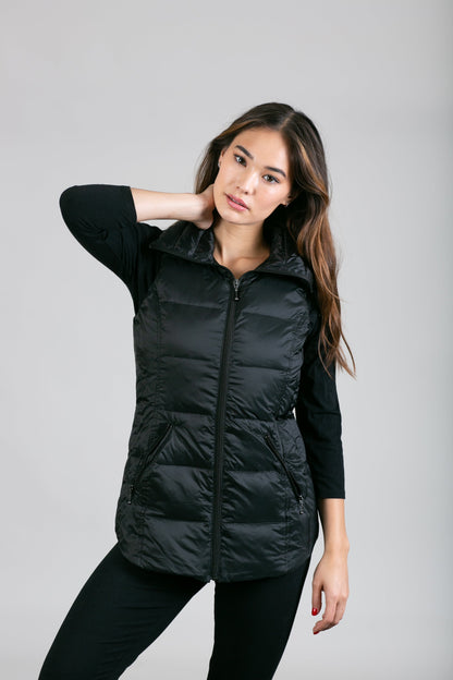 Jacklyn's Fashions Women's Metallic Puffer Vest