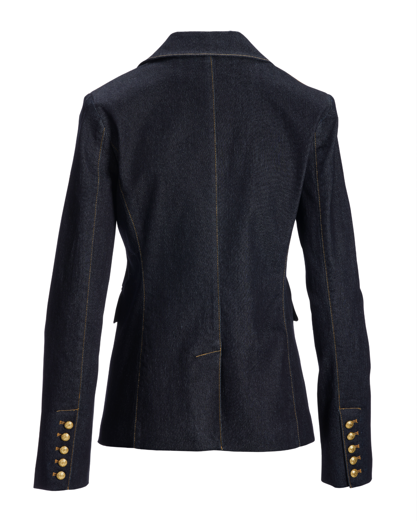 Jacklyn's Fashions Women's Chic Dark Rinse Denim Blazer