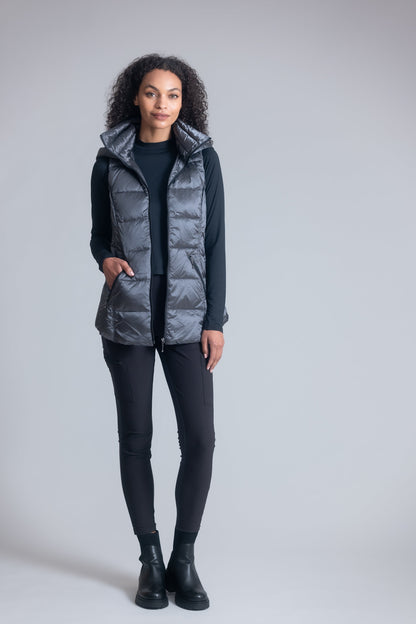 Jacklyn's Fashions Women's Metallic Puffer Vest