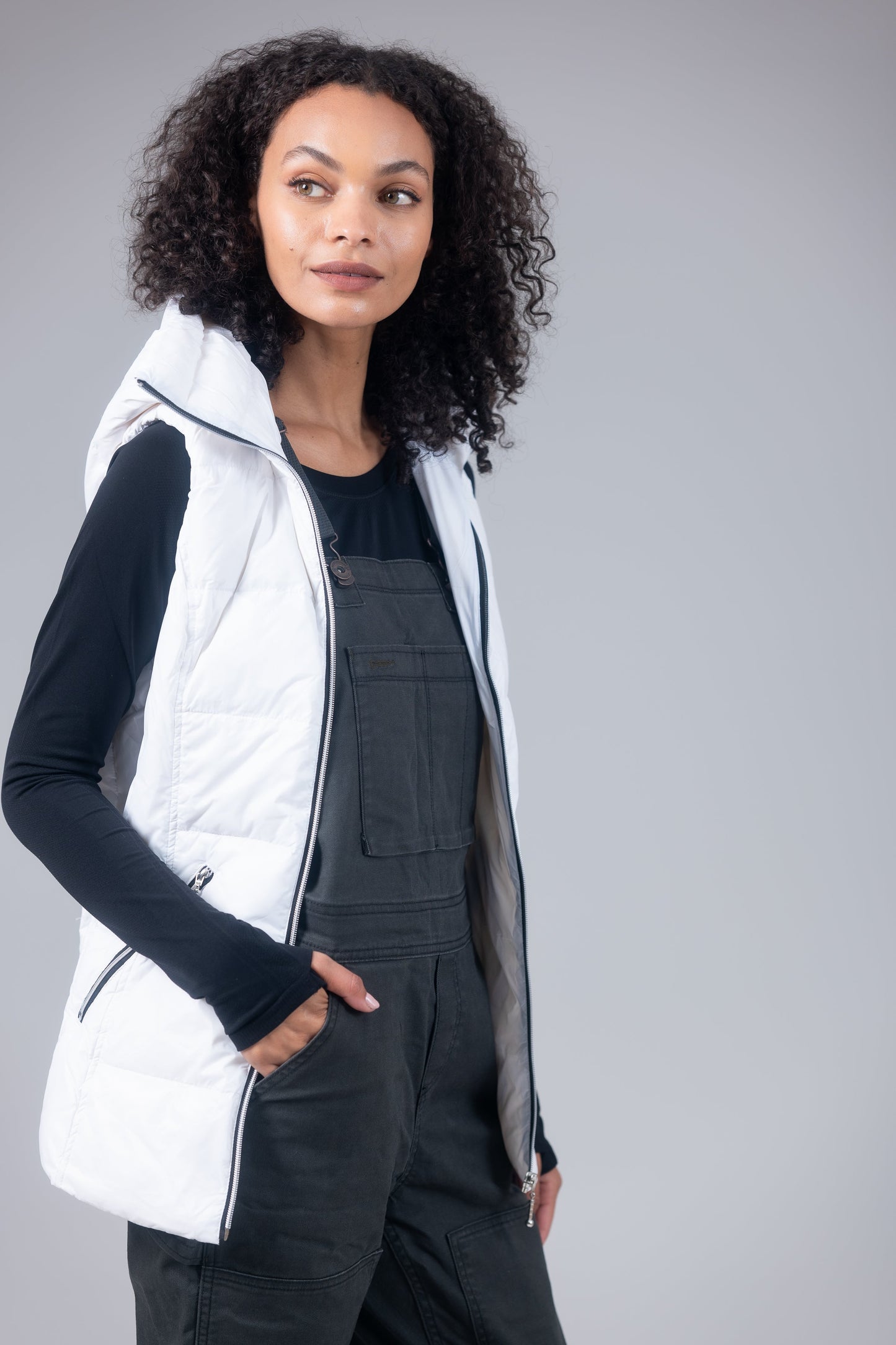 Jacklyn's Fashions Women's Metallic Puffer Vest