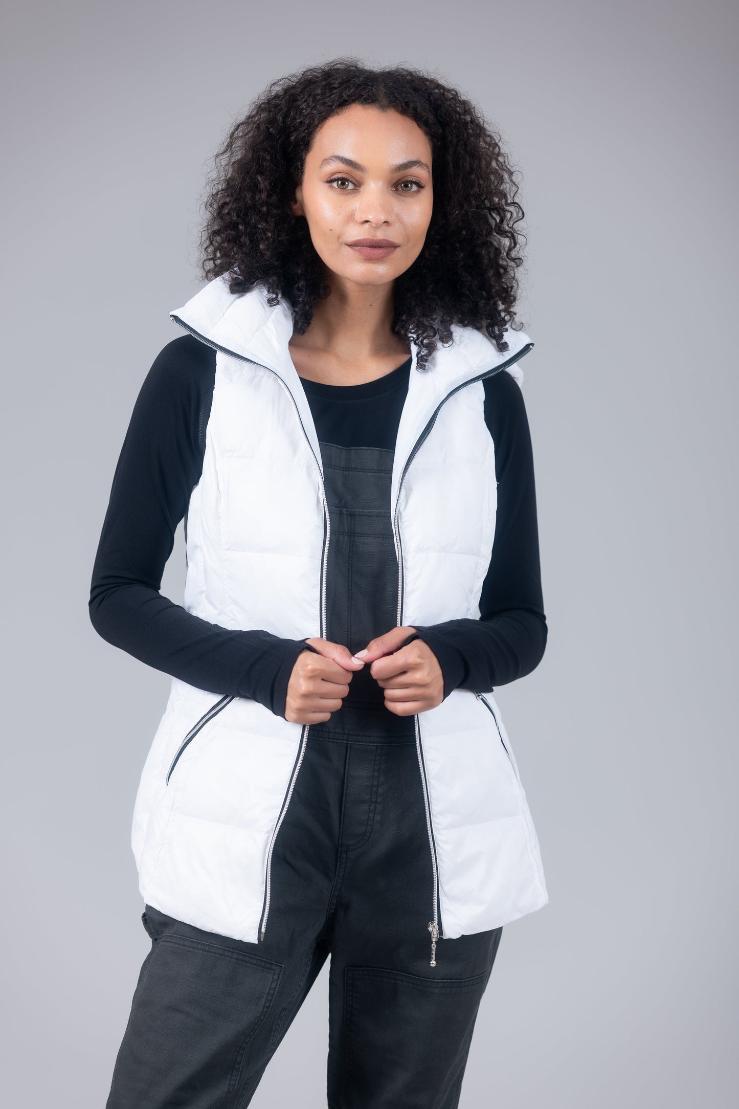 Jacklyn's Fashions Women's Metallic Puffer Vest