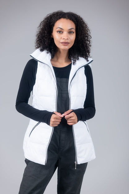 Jacklyn's Fashions Women's Metallic Puffer Vest