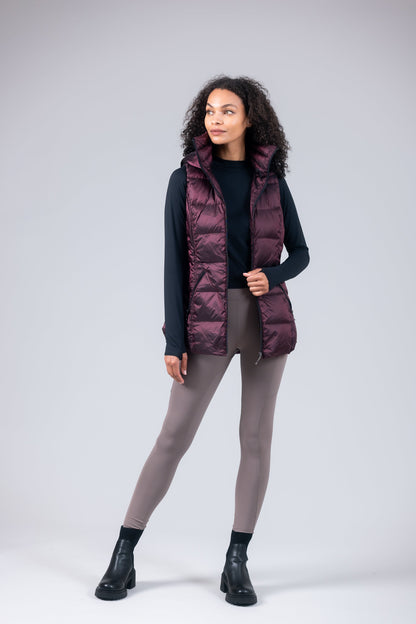 Jacklyn's Fashions Women's Metallic Puffer Vest
