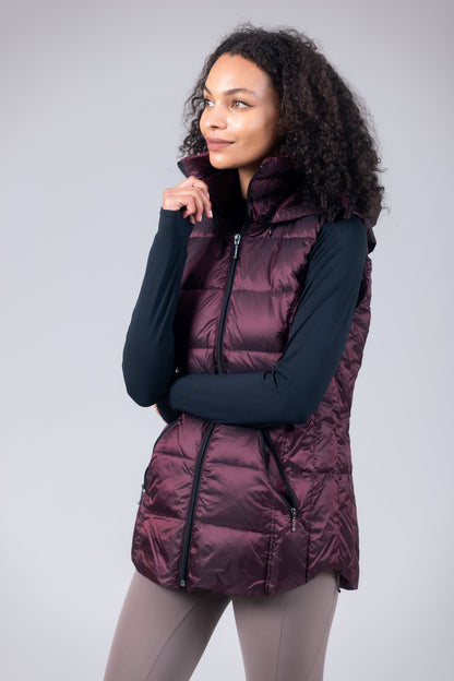 Jacklyn's Fashions Women's Metallic Puffer Vest