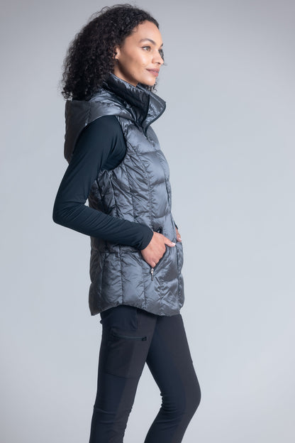 Jacklyn's Fashions Women's Metallic Puffer Vest