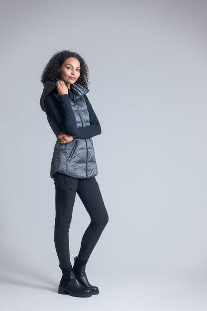 Jacklyn's Fashions Women's Metallic Puffer Vest